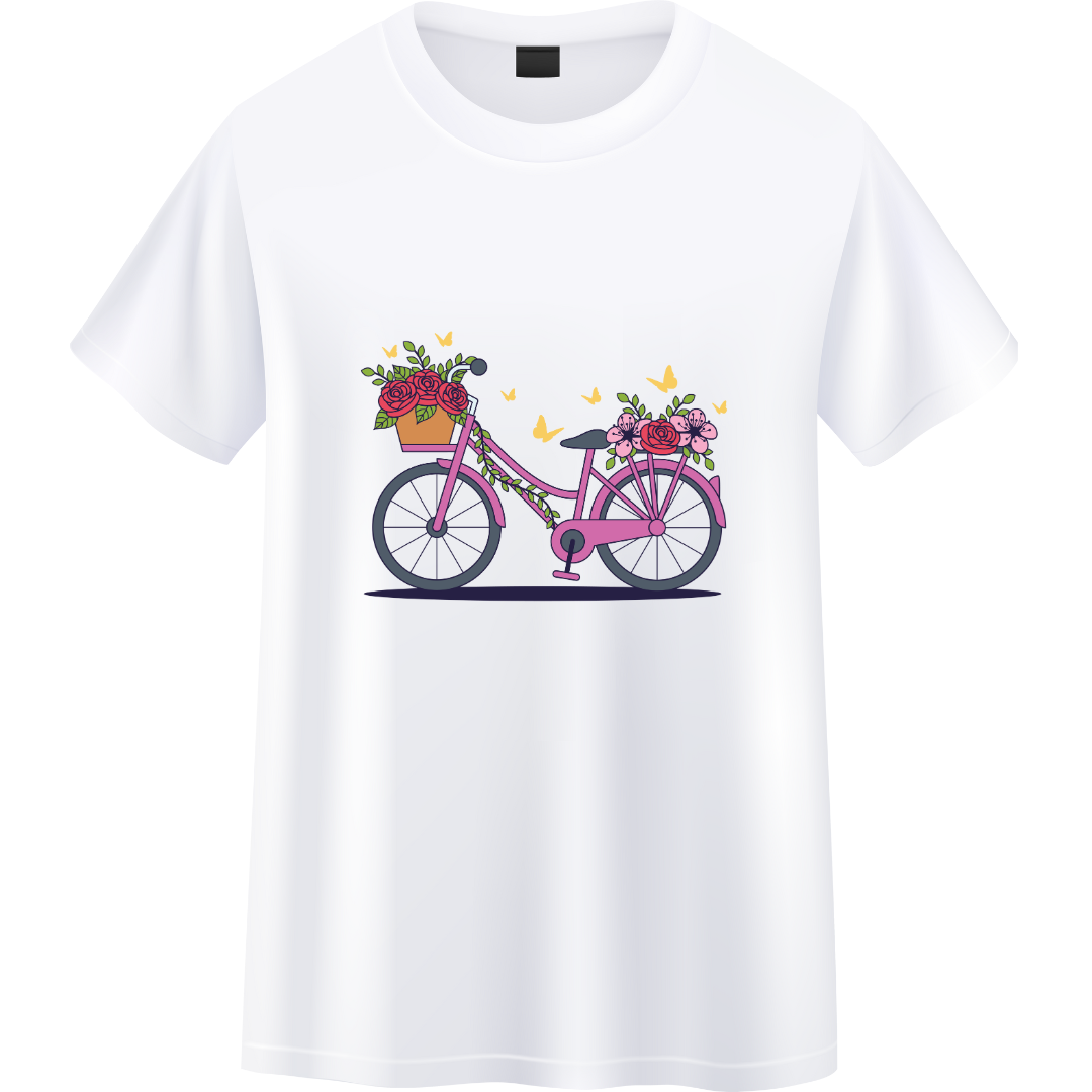 Floral Cycle Journey T-Shirt